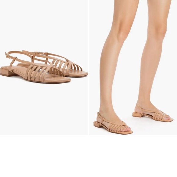 Larroude Leandra Flat Sandals Sz 10 - Picture 1 of 12